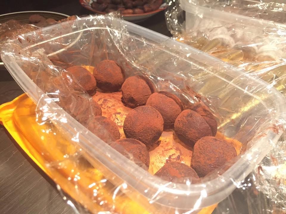 Dari Kワークショップで仕上がったチョコトリュフ